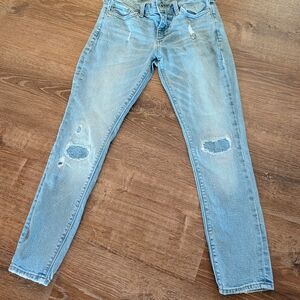 Lucky Brand Women's Light Wash Distressed Skinny Jeans